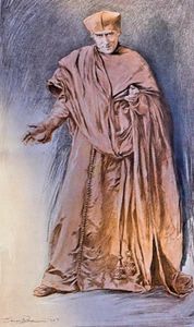 1908 Vintage Magazine Illustration Henry Irving As Cardinal Woolsey Henry VIII - Picture 1 of 2