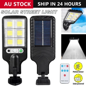 LED Solar Street Light IP65 Radar Sensor Outdoor Waterproof Lamp Remote Garden - Picture 1 of 17