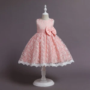 Summer Cute Infant Party Prom Dress for Girl Baby Birthday Toddler Gown - Picture 1 of 16