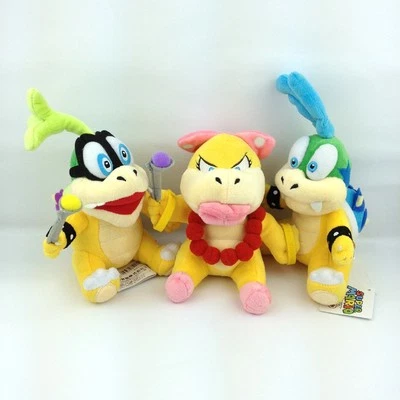 3X Juguete de peluche suave Bowser Super Mario Koopalings Larry & Iggy & Wendy O. Koopa 6" Foto 1 de 4