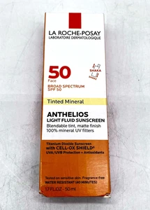 NEW La Roche-Posay SPF 50 Broad Spectrum Tinted Mineral Light Fluid Sunscreen - Picture 1 of 3