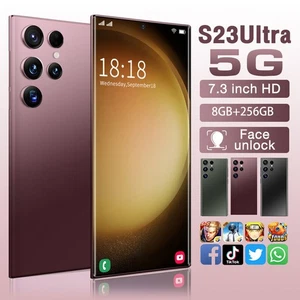New 2024 S23 Ultra Unlocked 5G Cellphone 7.3in 8GB+256GB Dual Sim Unlocked Phone - Picture 1 of 26