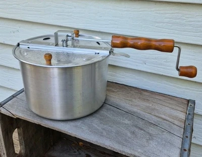 The Original Whirley Pop Stove Top Pop Pipoca Popper 6 quartos. Alumínio  - Imagem 1 de 4