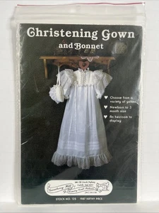 NEW Christening Gown & Bonnet Pattern Gooseberry Hill - Picture 1 of 2