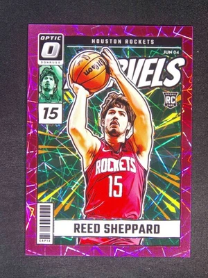 2024-25 Panini Donruss Optic Reed Sheppard #4 RC Net Marvels Pink Velocity /79 - Image 1 of 3