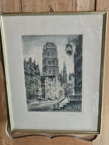 RADIERUNG PAUL FUHRMANN DANZIG SIGNIERT 41 x 32 CM - Bild 1 von 11