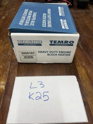 350-0107 ZEROSTART IMMERSION BLOCK HEATER CUMMINS ISX 2007+ 3500107 - Image 1 of 2