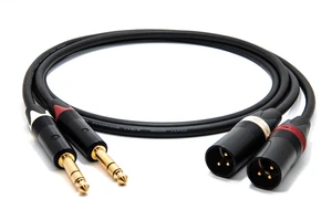 Par de cables estéreo enoaudio Mogami 2534 (L,R) | Neutrik Gold 6,3 mm TRS - XLR macho - Imagen 1 de 7