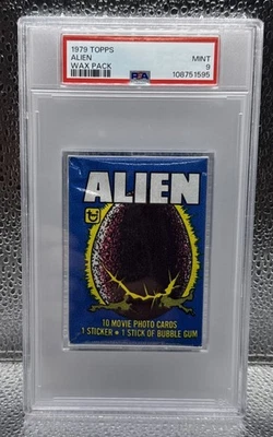 1979 Topps Alien Wax Pack Original Movie PSA 9 Highest Grade Pop 1 (1 Of A Kind) - Image 1 of 2