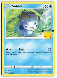 Promociones del 25 aniversario de McDonald's Sobble Non Holo 024/025 casi nuevo - Imagen 1 de 2