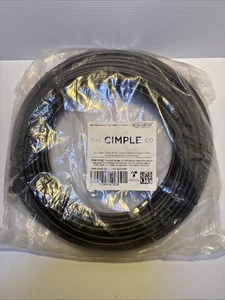 Cable coaxial (coaxial) The Cimple Co 100’ pies negro RG6; conector arrancado contra la intemperie - Imagen 1 de 4