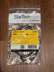 Star Tech USB Cable Mini USB Cable A to Up Angle Mini B Male 1 M 3 Ft USBAMB1MU - Picture 1 of 1