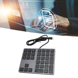 Wired Numeric Keypad USB C 3.1 HUB 5Gbps 34 Keys External Keyboard Slim Wire Hot - Picture 1 of 23