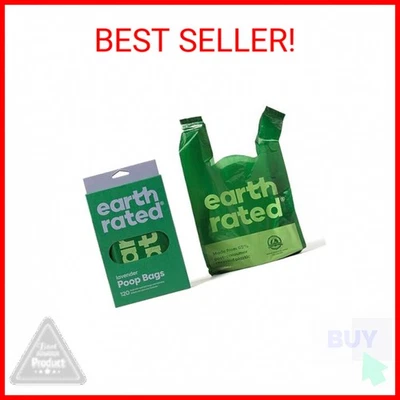 Bolsas para caca de perro con clasificación Earth con asas, fácil atar y garantizado a prueba de fugas, Laven Foto 1 de 2