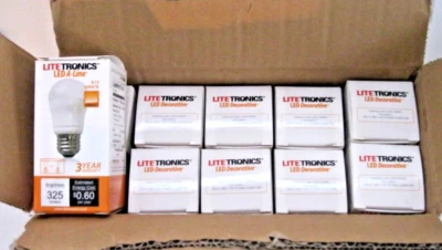 NEW 10 x LED 5W A15 Light Bulb Dimmable E26 40W Equivalent LITETRONICS Appliance - Image 1 of 4