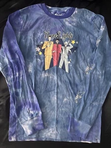 Sailor Moon Three Light Starlights Long Sleeve Blue Tie Dye Shirt - Picture 1 of 4