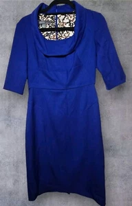 Vestido para mujer Donna Ricco New York manga vaina azul talla 6 - Imagen 1 de 16