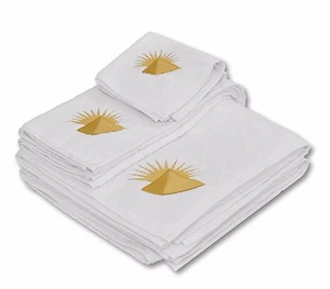 Eastern Touch 600 GSM Egyptian Cotton 6- Piece Towel Set, White Egyptian Pyramid - Picture 1 of 4