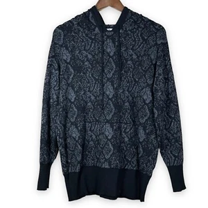 John + Jenn Gr. S Dylan Hoodie Tunika Pullover Pulli schwarz grau Python Print - Bild 1 von 13