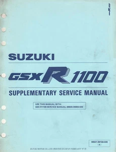 OEM Genuine Suzuki Dealer/Owner's Service/Repair Manual 1987 GSX-R1100 - Picture 1 of 2
