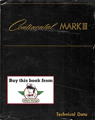 1968 Lincoln Continental Mark III MkIII Shop Manual de Serviço de Reparo - Imagem 1 de 2