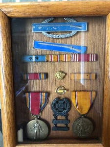 WWII Medals, I Hand Made Box , TWELVE Medals Showcased - Picture 1 of 3