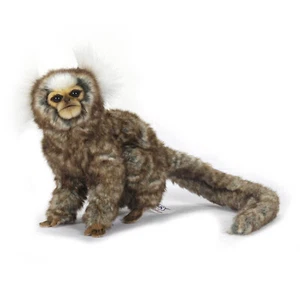 White Eared Marmoset Hansa Realistic Soft Animal Plush Toy 23cm L**FREE DELIVERY - Bild 1 von 2