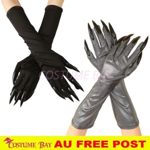 Gothic Claw Gloves Horror Costume Accessory Cosplay Vampire Witch Halloween Fun - Bild 1 von 14