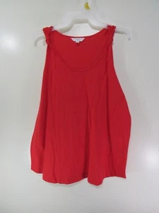 New Womens Time and Tru Knot Tank Size L 12 14 Red Pull Over Sleeveless Knots - Picture 1 of 5
