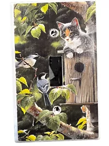 Mulberry Cat Kitten Metal Light Single Switch Plate Cover & Screws 4.5 X 2.75” - Picture 1 of 4