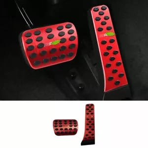 For Benz C-Class W206 2022-2023 Red Aluminum Brake Pedal Accelerator Pedal Cover - Picture 1 of 8