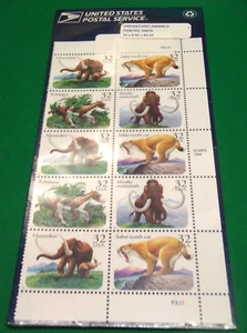 Briefmarken Urzeittiere 1994 32 Cent Bogen mit 10 Marken Art.-Nr. # 4467S NEU - Bild 1 von 6