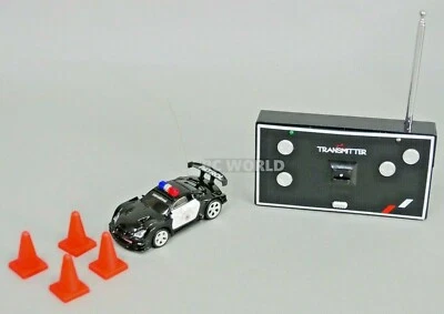 RC Micro POLICE CAR W/ Lights BLACK 40MHz - Image 1 of 4