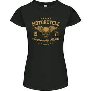 Motorcycle Legendary Riders Biker Motorbike Womens Petite Cut T-Shirt - Picture 1 of 3