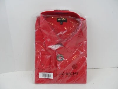 Milani Designed Italy Red Long Sleeve Button Up Collared Shirt - Size 20-36/37 - Image 1 of 4