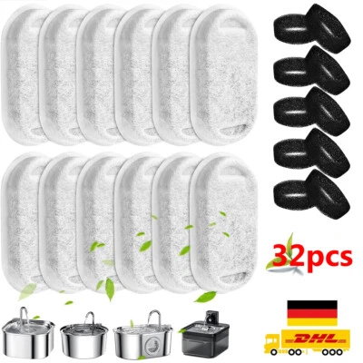32 Ersatzfilter Filter für Trinkbrunnen Wasserspender Katzenbrunnen Katzen Hunde - Bild 1 von 4
