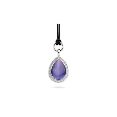 Collana Ciondolo Ti Sento Milano Necklace 6651CL argento Pendente Viola Goccia - Immagine 1 di 2