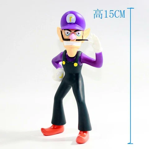 Super Mario Waluigi Action Figure Anime Toy Doll Gift Collection 5'' Cover