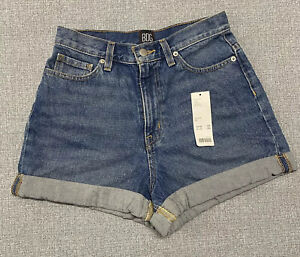 Urban Outfitters BDG Mom High Rise Blue Denim Shorts Women's Size 27 New 