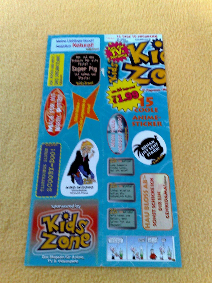 Sticker Sammelsticker Anime Stickerbogen Pokemon Kids Zone Sprüche Conan - Bild 1 von 1