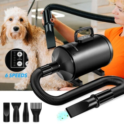 Secador de pelo para perros 5,2 HP/3800W secador de pelo para mascotas con calentador secador de aseo 4 boquillas Foto 1 de 4
