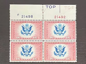 US Stamps-SC# CE12 - Plate Block - 16 Cent - MH - SCV = $14.00 - Picture 1 of 2