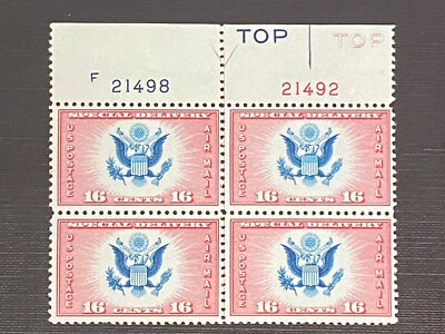 US Stamps-SC# CE12 - Plate Block  - 16 Cent  - MH - SCV = $14.00 - Image 1 of 2