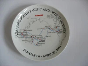 Rosenthal 1991 SAGAFJORDS Pacific & Orient Odyssey Ocean Liner Teller 6 1/4" - Bild 1 von 4