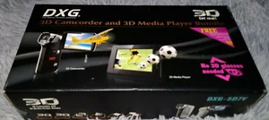 Pacchetto videocamera 3D tascabile DXG USA DXG-5D7V e lettore multimediale 3D - nuovo con scatola. - Foto 1 di 10