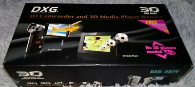 DXG USA DXG-5D7V Pocket 3D Camcorder and 3D Media Player Bundle - New In Box. - Image 1 of 4