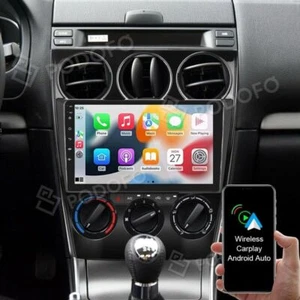 9" For Mazda 6 GG GY 2004-2015 Car Stereo Navi GPS Carplay Radio Android 15 RDS - Picture 1 of 14
