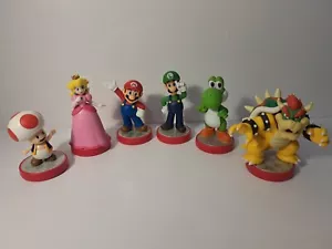 Nintendo Amiibo Figure Super Mario Series Lot of 6 Yoshi Bowser Luigi Peach Toad - Picture 1 of 11