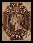 1857 Ceylon #9 Queen Victoria Watermark 6 - Used - VF - CV$1050.00 (ESP#3546)