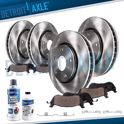 12.44" Front and 12.13" Rear Brake Rotors Ceramic Pads for 2003-2014 Volvo XC90 - Image 1 of 4